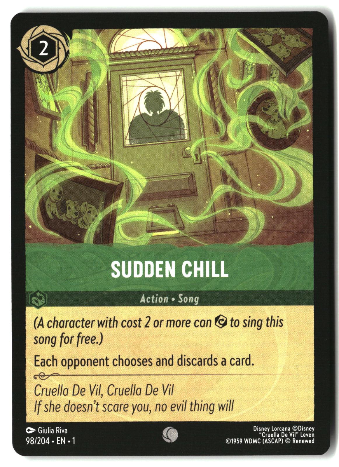 Sudden Chill 98/204 Common The First Chapter Lorcana Lightly Played