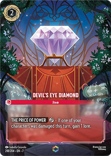 Devil's Eye Diamond (Enchanted) 218/204 Archazia's Island Lorcana Holo NM