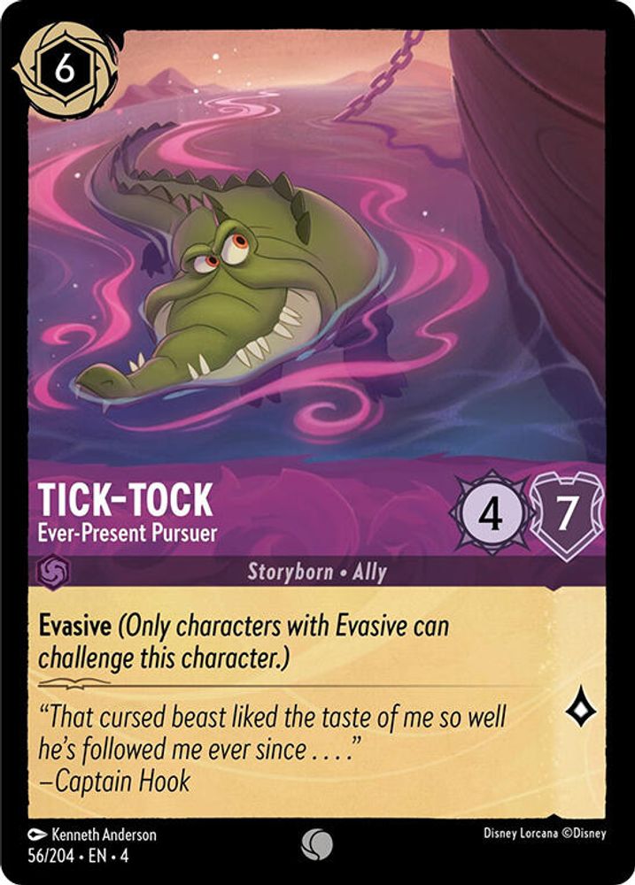 Tick-Tock - Ever-Present Pursuer 56/204 Common Ursula's Return Lorcana Near Mint