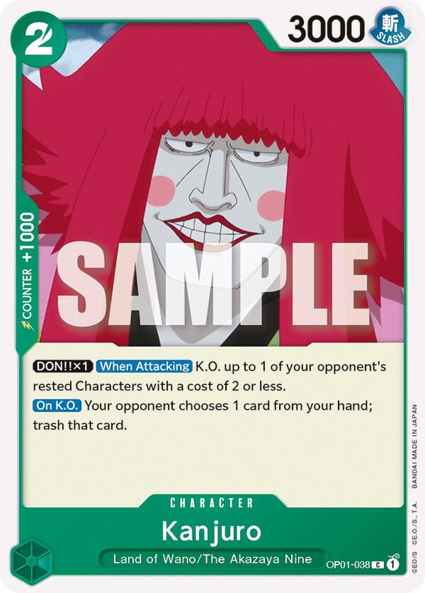 Kanjuro OP01-038 Common Romance Dawn One Piece Near Mint