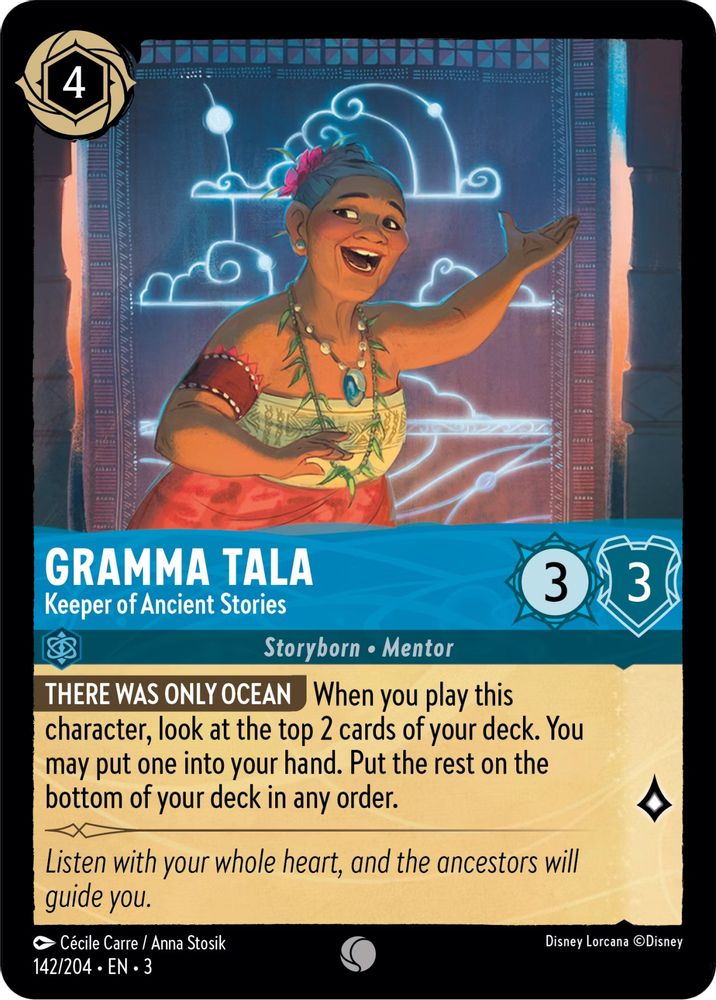 Gramma Tala - Keeper of Ancient Stories 142/204 Into the Inklands Lorcana NM