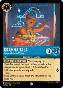Gramma Tala - Keeper of Ancient Stories 142/204 Into the Inklands Lorcana NM