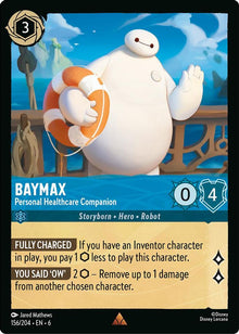 Baymax - Personal Healthcare Companion 156/204 Rare Azurite Sea Lorcana NM
