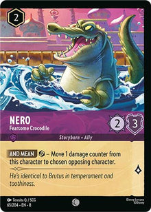 Nero - Fearsome Crocodile (Foil) 65/204 Reign of Jafar Lorcana Cold Foil NM