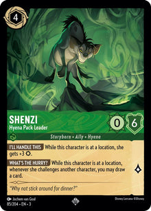 Shenzi - Hyena Pack Leader 85/204 Super Rare Into the Inklands Lorcana Near Mint