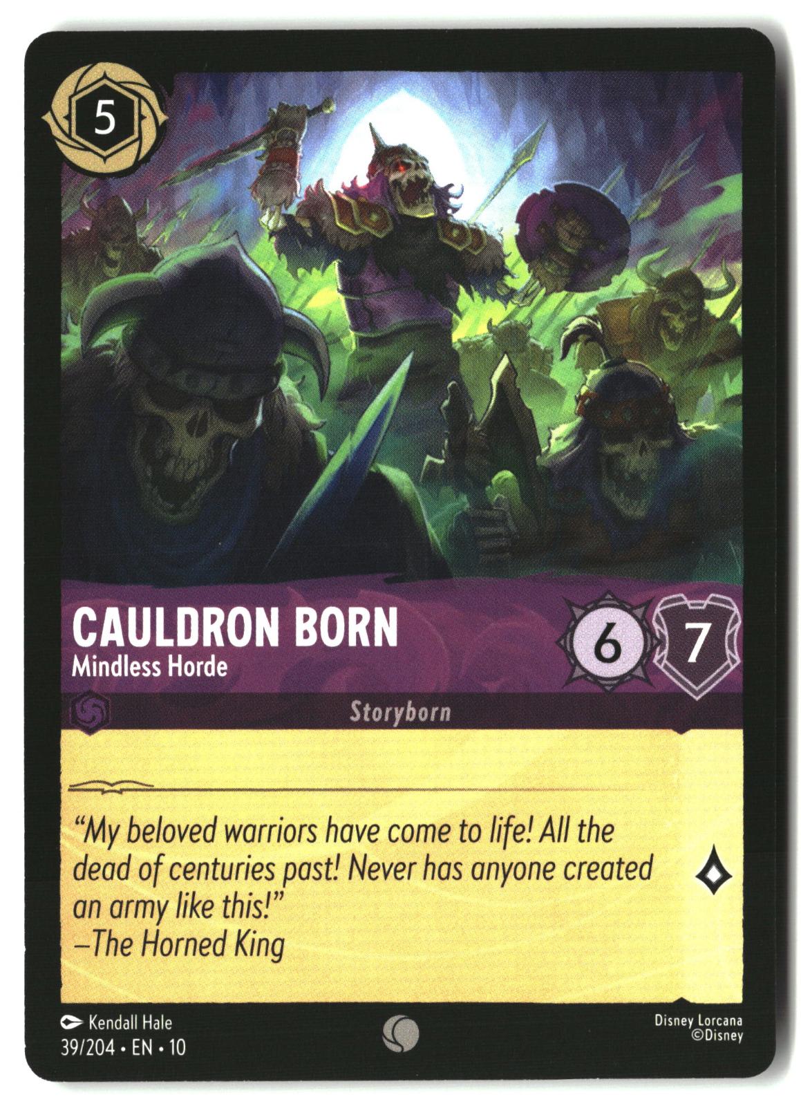 Cauldron Born - Mindless Horde 39/204 Common Whispers in the Well Lorcana LP