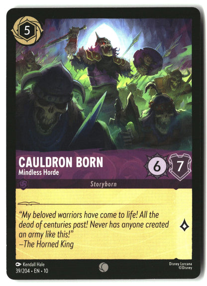 Cauldron Born - Mindless Horde 39/204 Common Whispers in the Well Lorcana LP