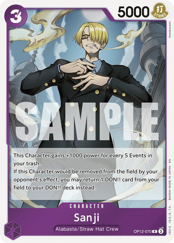 Sanji (070) OP12-070 Rare Legacy of the Master One Piece Foil Near Mint