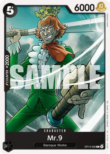 Mr.9 OP14-095 Common The Azure Sea's Seven One Piece Near Mint