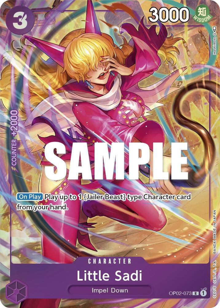 Little Sadi (Alternate Art) OP02-073 Rare Paramount War One Piece Foil Near Mint