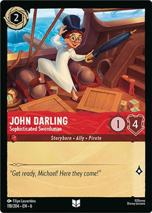 John Darling - Sophisticated Swordsman 118/204 Uncommon Azurite Sea Lorcana NM