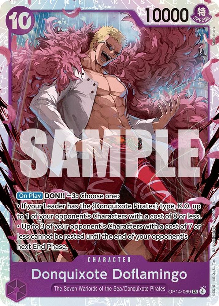 Donquixote Doflamingo OP14-069 The Azure Sea's Seven One Piece Foil NM