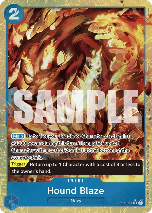 Hound Blaze (Alternate Art) OP05-057 Premium Booster -The Best- One Piece Foil NM