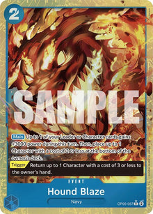 Hound Blaze (Alternate Art) OP05-057 Premium Booster -The Best- One Piece Foil NM
