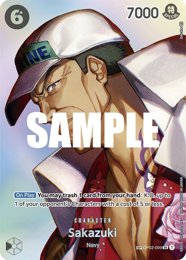 Sakazuki (SP) OP02-099 Super Rare Kingdoms of Intrigue One Piece Foil Near Mint