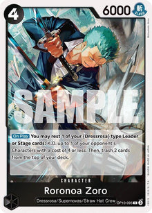 Roronoa Zoro (095) OP10-095 Rare Royal Blood One Piece Foil Near Mint