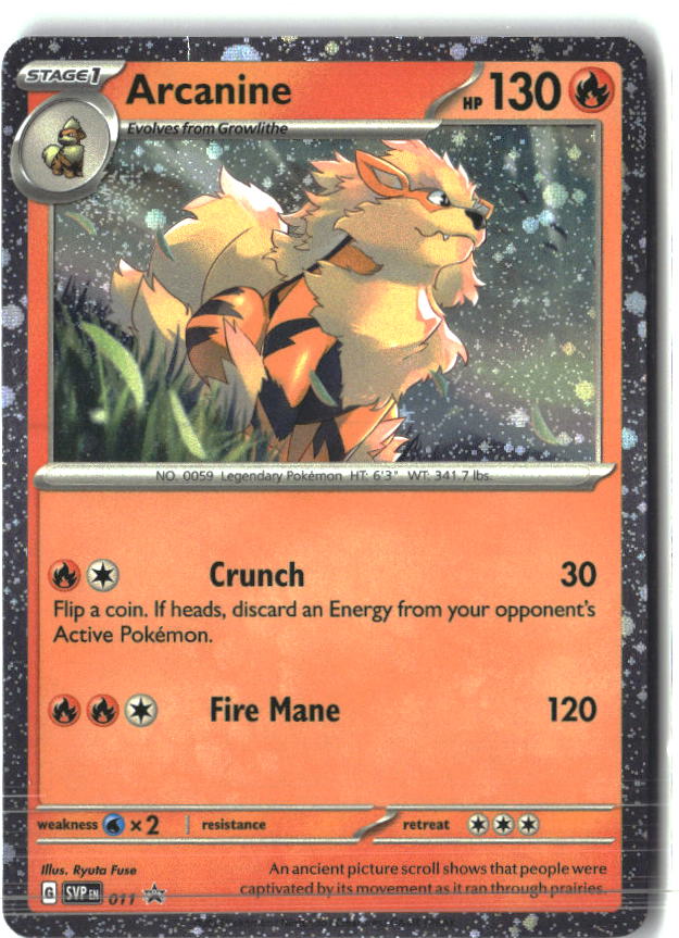 Arcanine 011 Holo Promo Scarlet & Violet Promo Pokemon Holo Near Mint