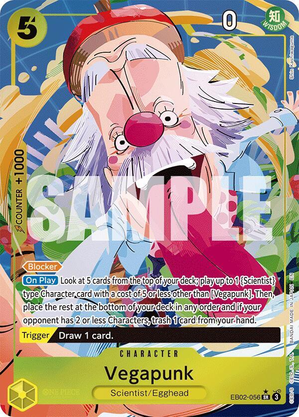Vegapunk (Alternate Art) EB02-056 Extra Booster: Anime 25th Collection One Piece Foil NM