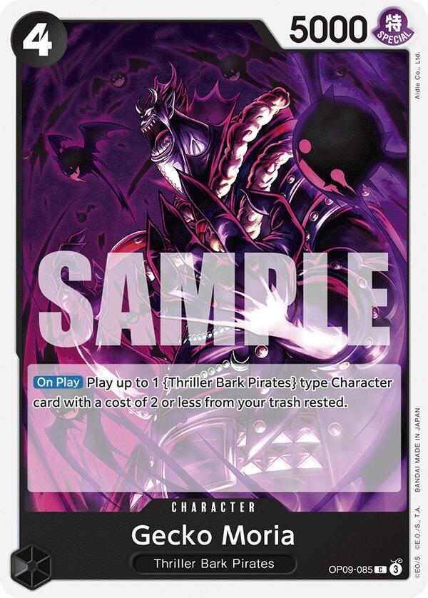 Gecko Moria OP09-085 Common Emperors in the New World One Piece Near Mint