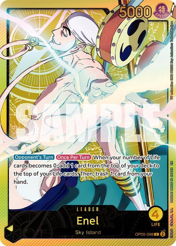 Enel (SP) OP05-098 Leader Extra Booster: Anime 25th Collection One Piece Foil NM
