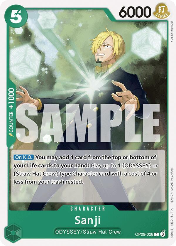 Sanji (028) OP09-028 Common Emperors in the New World One Piece Near Mint