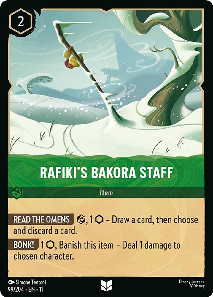 Rafiki's Bakora Staff 99/204 Uncommon Winterspell Lorcana Near Mint