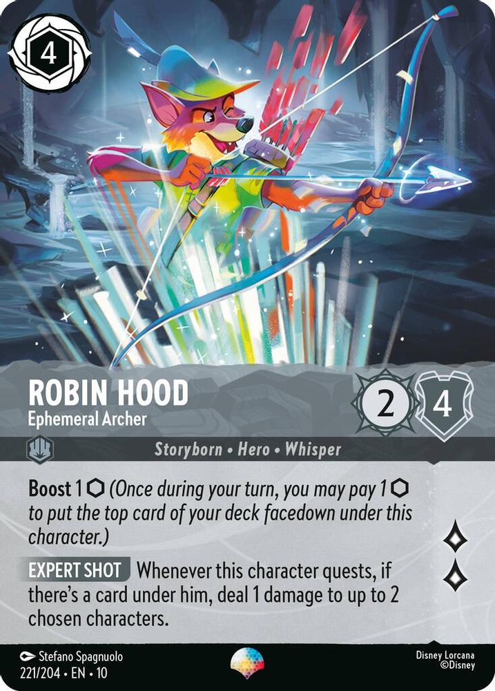 Robin Hood - Ephemeral Archer (Epic) 221/204 Lorcana Holo NM