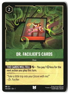 Dr. Facilier's Cards 101/204 Uncommon The First Chapter Lorcana Lightly Played