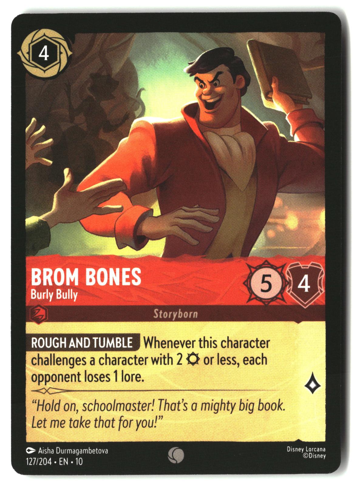 Brom Bones - Burly Bully 127/204 Common Whispers in the Well Lorcana LP