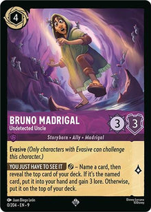 Bruno Madrigal - Undetected Uncle 0/204 Super Rare Fabled Lorcana Near Mint