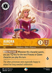 Aurora - Holding Court (Epic) 206/204 Epic Fabled Lorcana Holo Near Mint