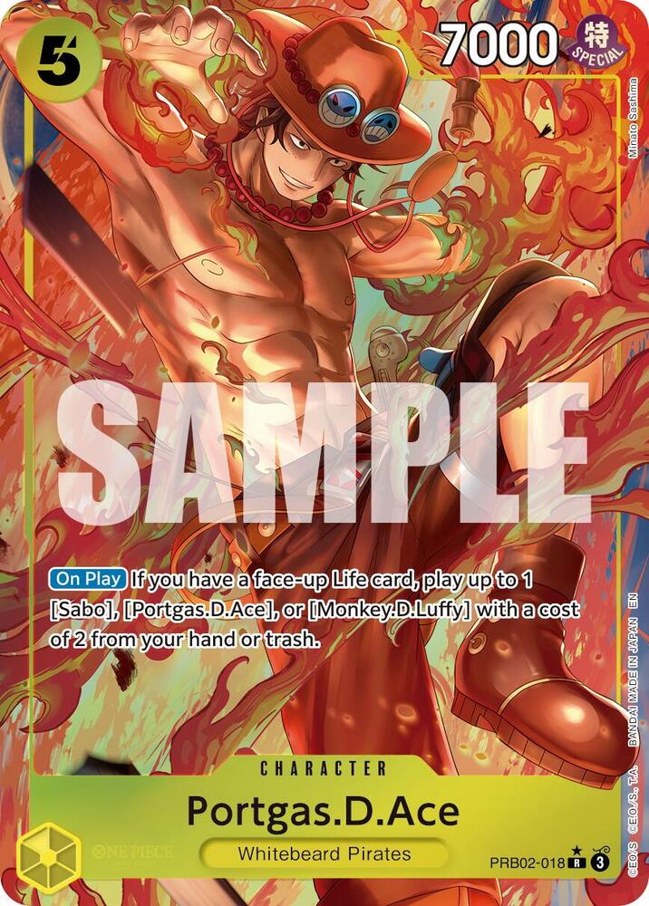 Portgas.D.Ace (Alternate Art) PRB02-018 Premium Booster -The Best- Vol. 2 One Piece Foil NM