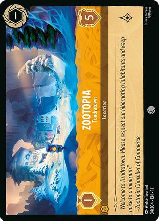 Zootopia - Tundratown 34/204 Common Winterspell Lorcana Near Mint