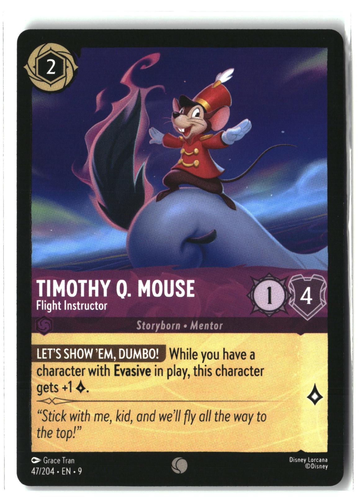 Timothy Q. Mouse - Flight Instructor 47/204 Common Fabled Lorcana Lightly Played