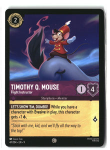 Timothy Q. Mouse - Flight Instructor 47/204 Common Fabled Lorcana Lightly Played