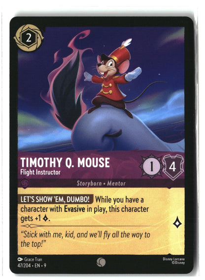 Timothy Q. Mouse - Flight Instructor 47/204 Common Fabled Lorcana Lightly Played