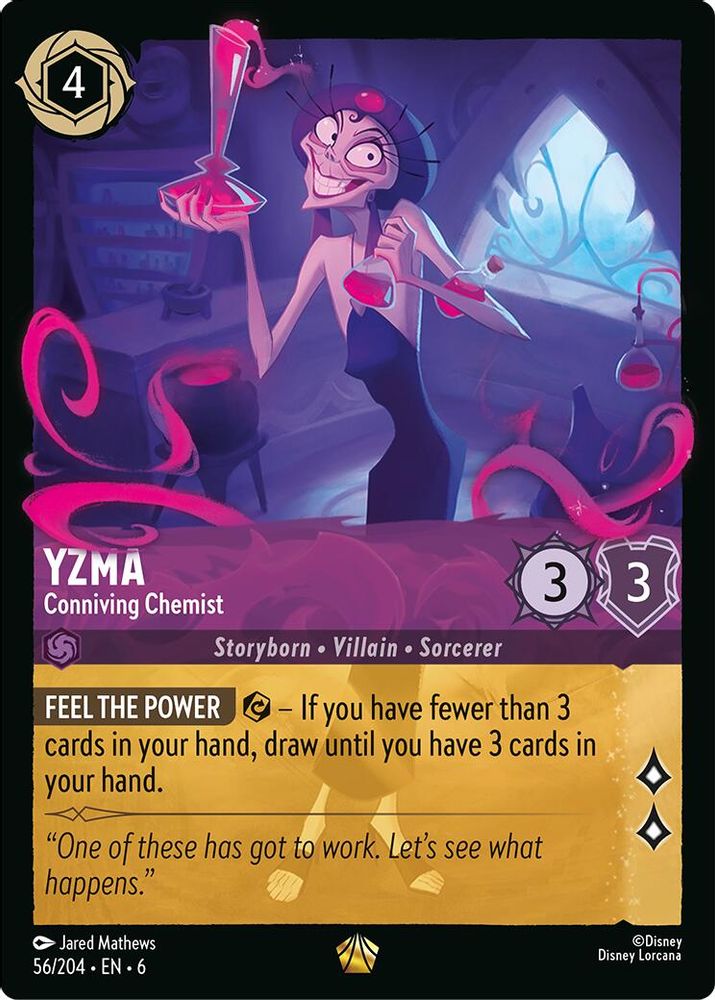 Yzma - Conniving Chemist 56/204 Legendary Azurite Sea Lorcana Near Mint