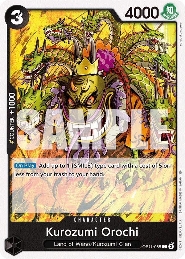 Kurozumi Orochi OP11-085 Common A Fist of Divine Speed One Piece Near Mint