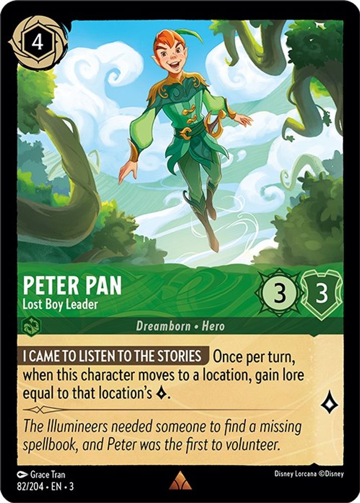 Peter Pan - Lost Boy Leader 82/204 Rare Into the Inklands Lorcana Near Mint