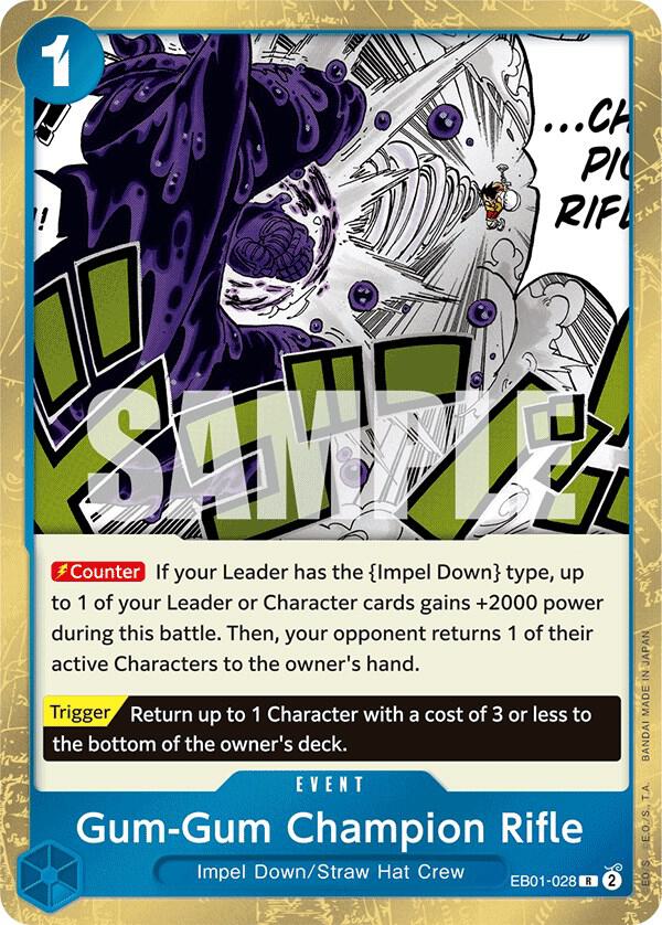 Gum-Gum Champion Rifle EB01-028 Extra Booster: Memorial Collection One Piece Foil NM