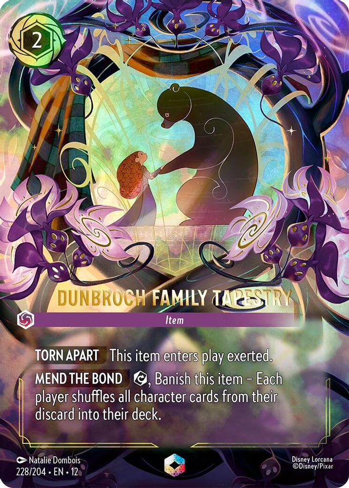 DunBroch Family Tapestry (Enchanted) 228/204 Wilds Unknown Lorcana Holo NM