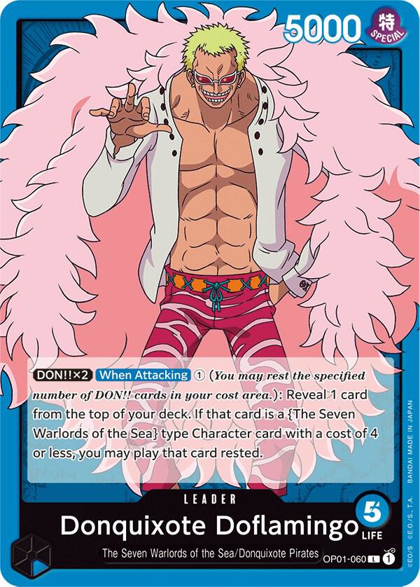 Donquixote Doflamingo (060) OP01-060 Leader Romance Dawn One Piece Near Mint