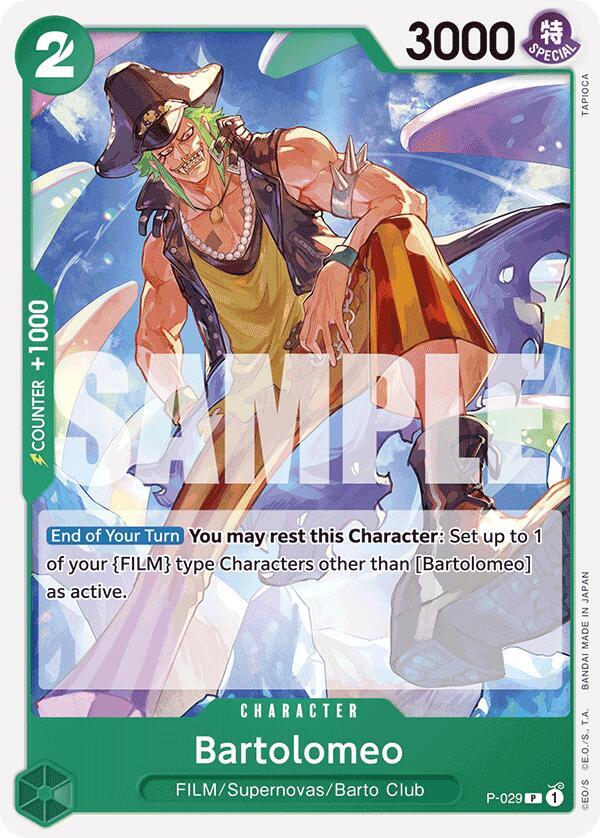 Bartolomeo (P-029) (Reprint) P-029 Promo Premium Booster -The Best- One Piece NM