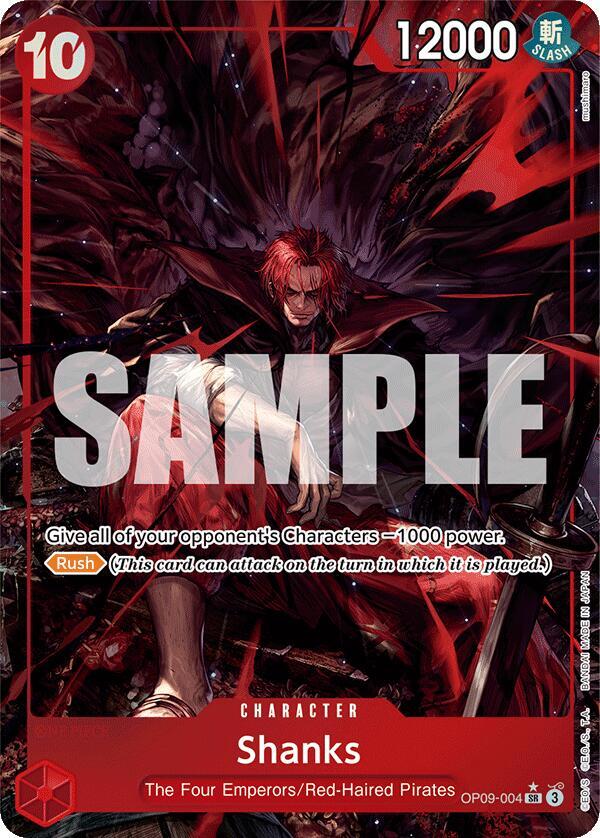 Shanks (004) (Alternate Art) OP09-004 Emperors in the New World One Piece Foil NM