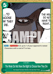 The Weak Do Not Have the Right to Choose How They Die OP10-040 Royal Blood One Piece NM