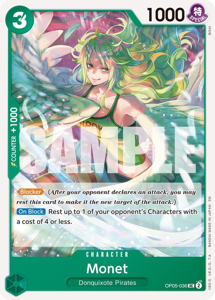 Monet (Reprint) OP05-036 Uncommon Premium Booster -The Best- Vol. 2 One Piece NM