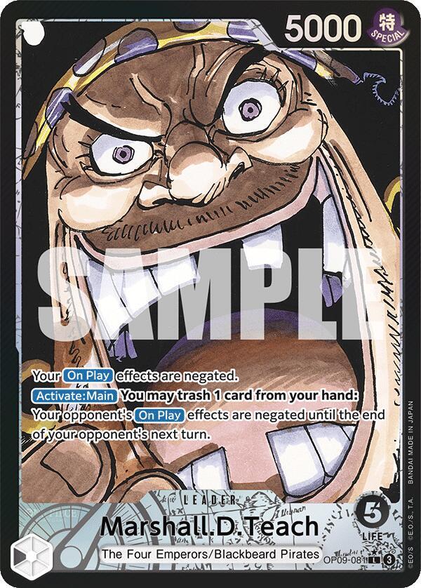 Marshall.D.Teach (081) (Parallel) OP09-081 Emperors in the New World One Piece Foil NM