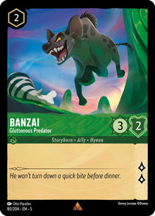 Banzai - Gluttonous Predator 80/204 Rare Shimmering Skies Lorcana Near Mint