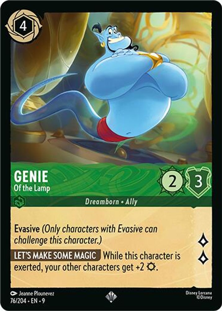 Genie - Of the Lamp 76/204 Super Rare Fabled Lorcana Near Mint