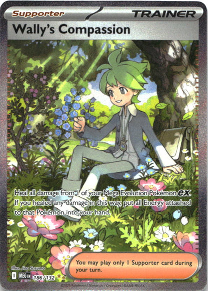 Wally's Compassion 186/132 Special Illustration Rare Mega Evolution Pokemon NM